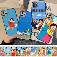 heidi cartoon phone case for iphone 11 12 13 mini pro xs max 8 7 6 6s plus x 5s se 2020 xr case