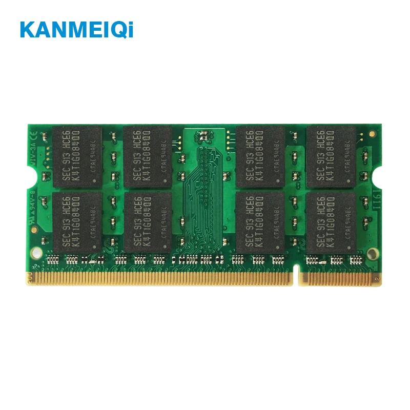 Kanmeiqi DDR2 4 Гб(2 шт. X2GB) PC2-6400 800 МГц 533/667 МГц для ноутбука SO-DIMM памяти Оперативная память 200pin 1,8 V