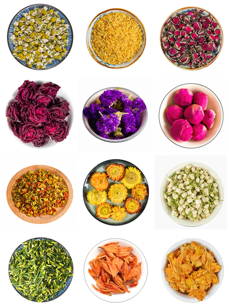 

Натуральные сухие цветы, жасминовая Роза, жимолость, лаванда, лилия, лимон, османтус, 200 г, 500 г