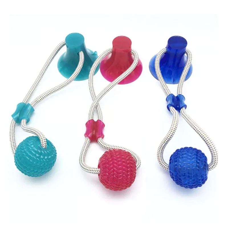 Интерактивная игрушка для собак зубная щетка собачка на присоске толчок Ropeball TugToy