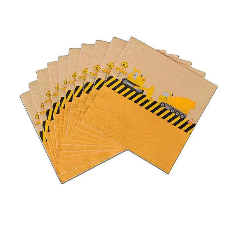 Набор одноразовой посуды строительная техника бумажные коробки для попкорна