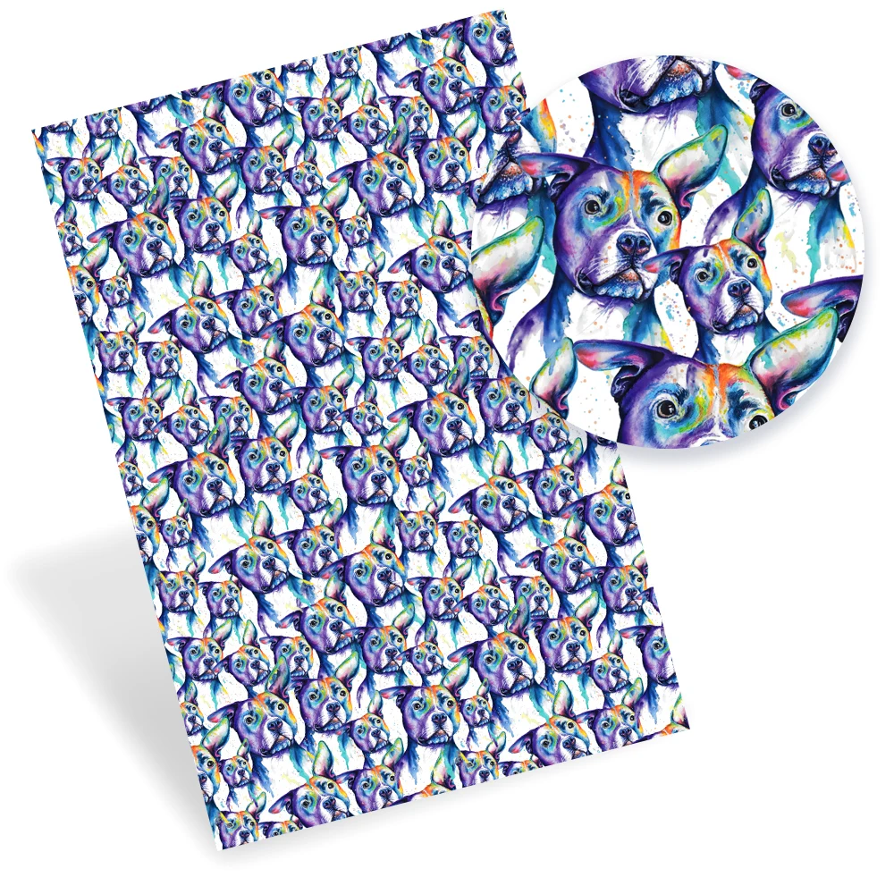 

22*30cm Animal Print Faux Skin PU Leather Fabric Waterproof Synthetic Sewing Sofa Car Handmade Bows DIY Handmade