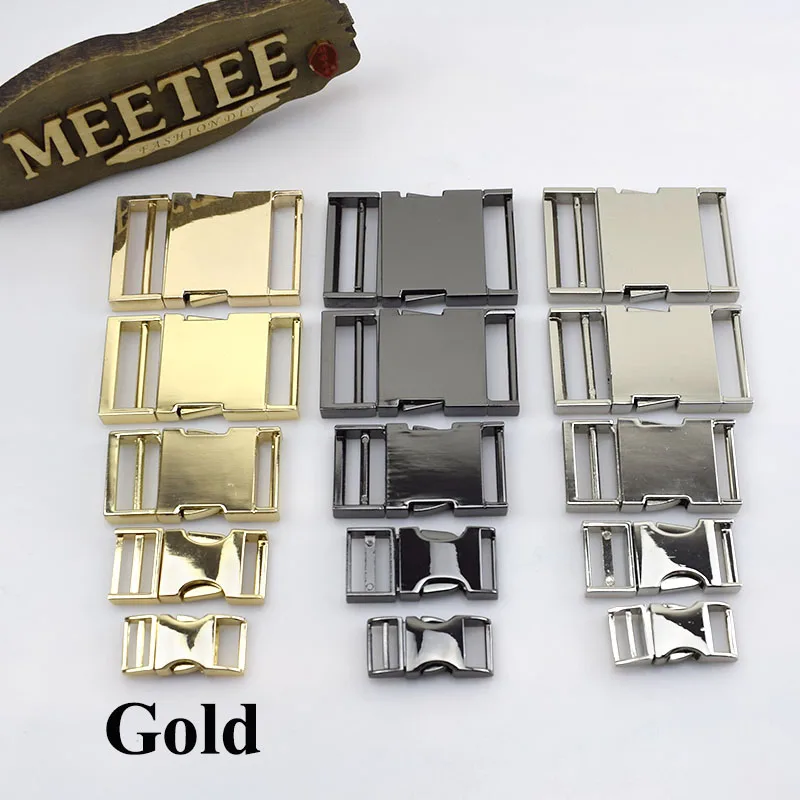H6-2-gold 4 шт. Meetee 15-38 мм металлическое уплотнительное d-образное кольцо с пряжкой застежка веб-ремень рюкзак сумки кошелек обувь, одежда для шитья воротник Сделай Сам кожаное ремесло - Цвет: H6-2-gold