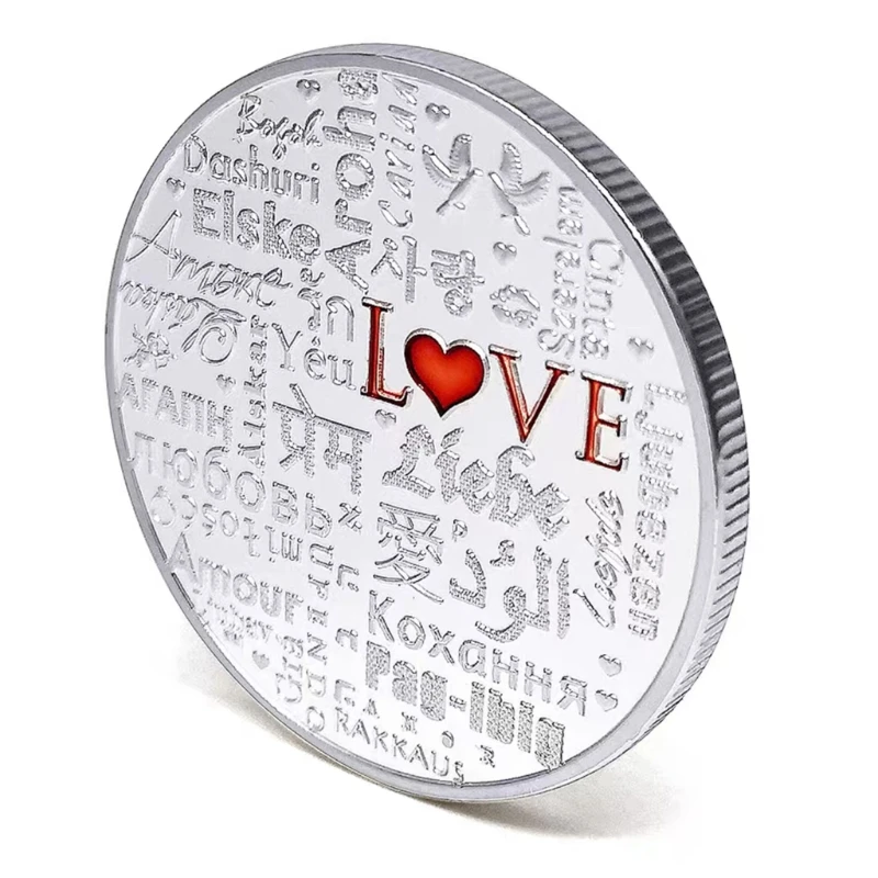 

Silver Plated Cook Island Valentine's Day Coin Collection Souvenir Challenge Art