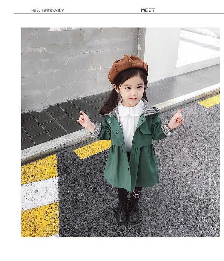 2021 Тренч для маленьких детей девочек рубашка в английском Стиль Сезон