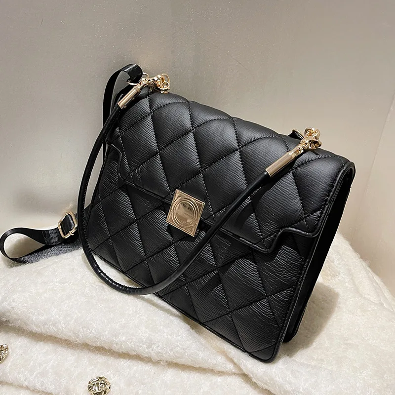 

Textured Bags Shoulder Women's Bags 2021 Winter New Wild Messenger Bag Fashion Commuter Bags Shoulder Underarm Bags