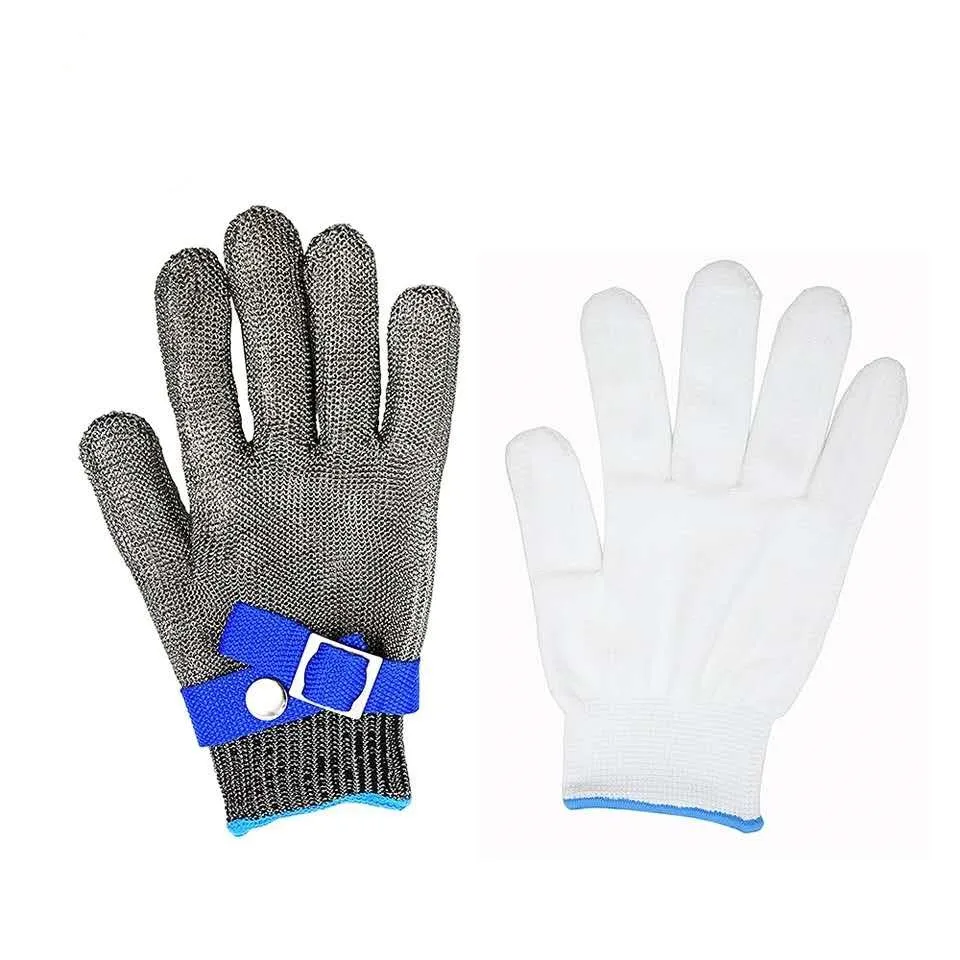 1 шт. перчатки для цепной пилы из устойчивой к порезам стальной проволоки