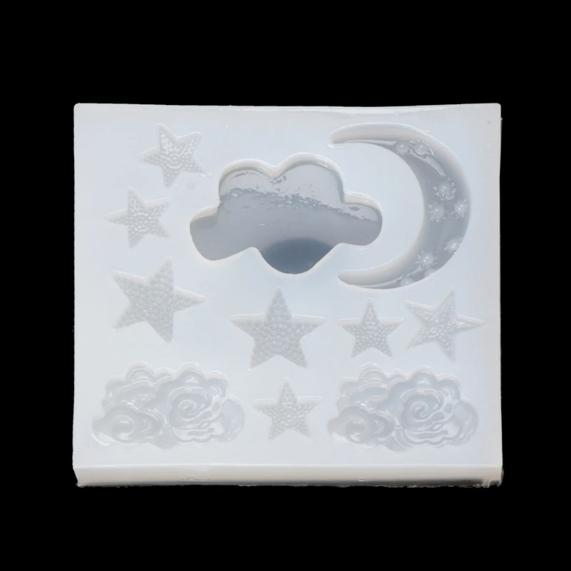 С бантом с изображением луны и звезд облако силиконовая форма сделай сам