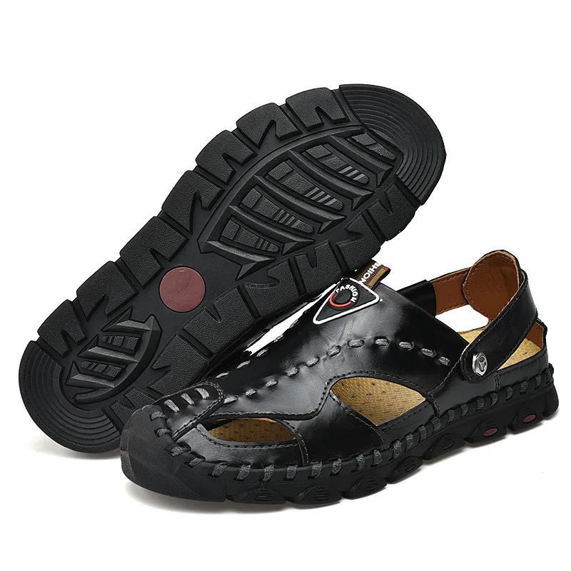 Мужские повседневные сандалии коровья кожа гладиаторы | Обувь