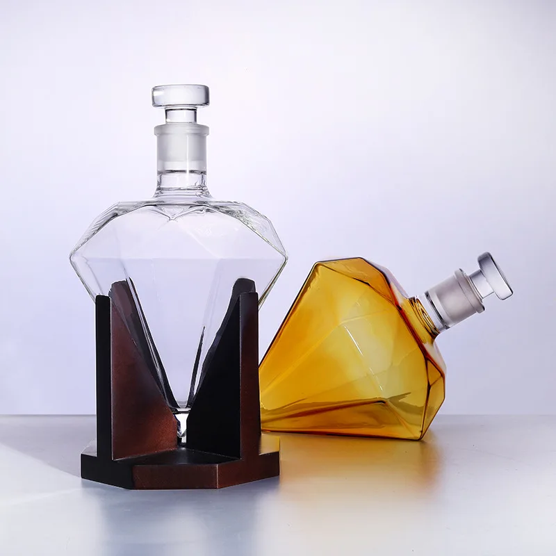 

Diamond Whiskey Decanter Set Wine Pourer Diamond-shaped Vodka Wine Container Wine Bar Accessories Cocktail Set Wine Decanter