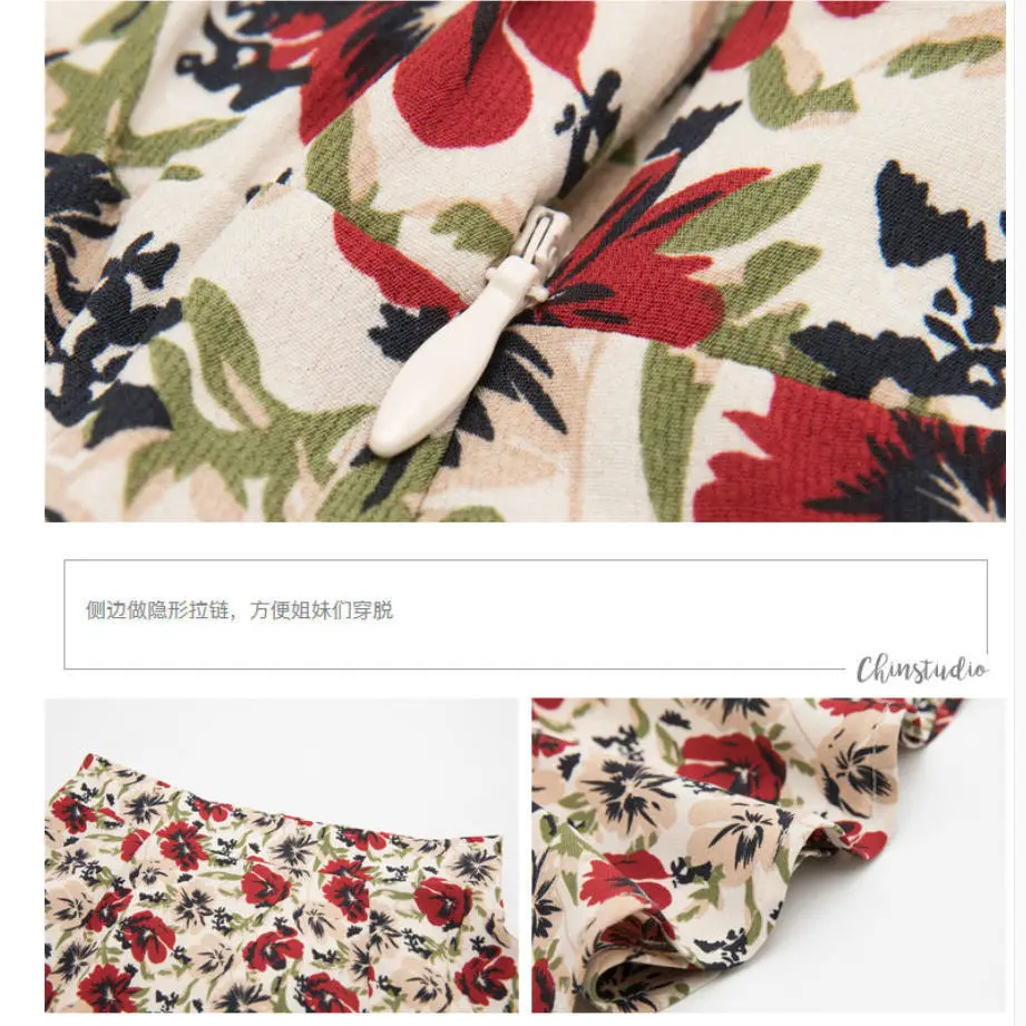 

Floral fishtail skirt large women's high waist buttocks skirt summer fat mm Chiffon cover cross show thin A-line skirt