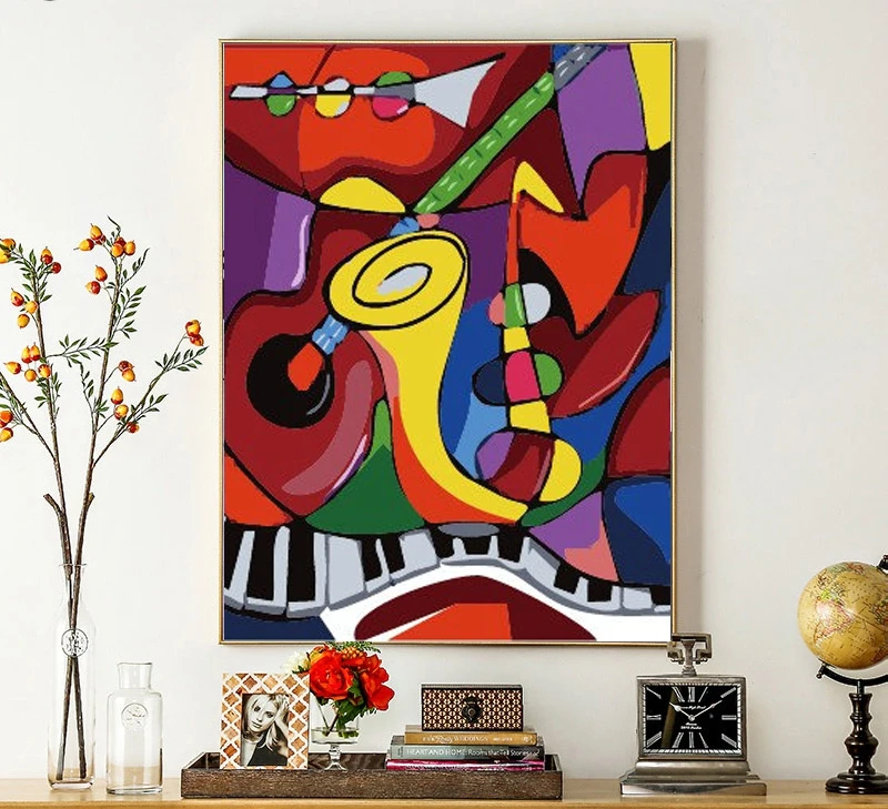 Балала &quotсделай сам&quot Современная Абстрактная живопись маслом по номерам Wall Art