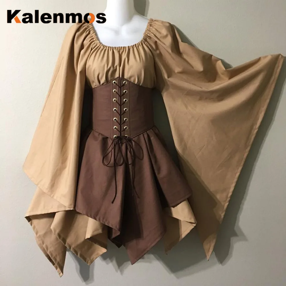 Готическое средневековое платье для женщин костюм косплея на Хэллоуин