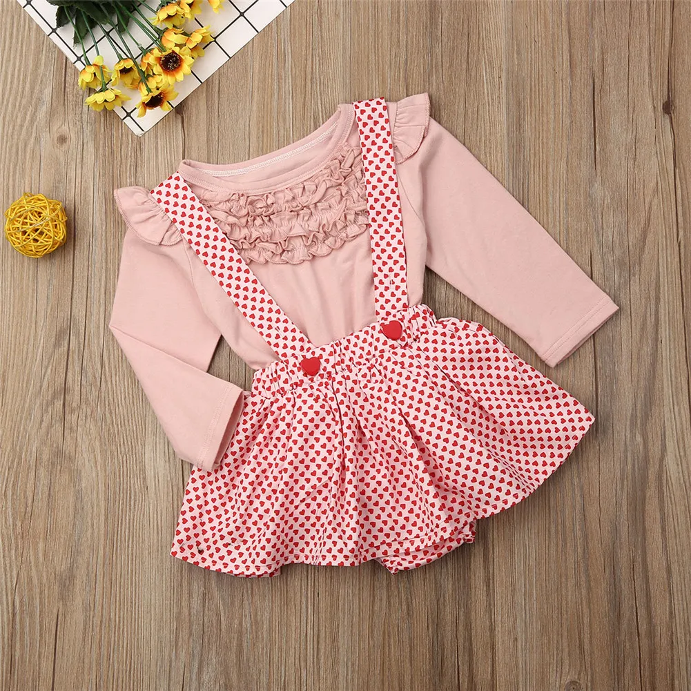 Комплект одежды для новорожденных девочек от 0 до 18 месяцев топ с оборками