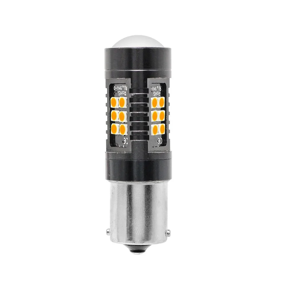 ANBLUB светодиодный автомобильный светильник 1156 BA15S 1157 BAY15D 3030 21SMD сигнальный 12В 24В
