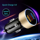 QC 3,0 Dual USB Автомобильное зарядное устройство для быстрой зарядки для Huawei Y5P Y6P P40 Lite Samsung A21 A31 A51 A71 M31 M21 A50 A70 A10 зарядное устройство