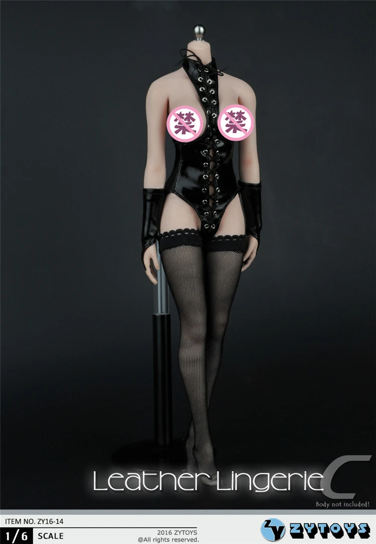 

ZY16-14 1/6 Scale Sexy Sexy Lingerie Leather Cloth Set Fit 12'' Female Big Breast Action Figure Body