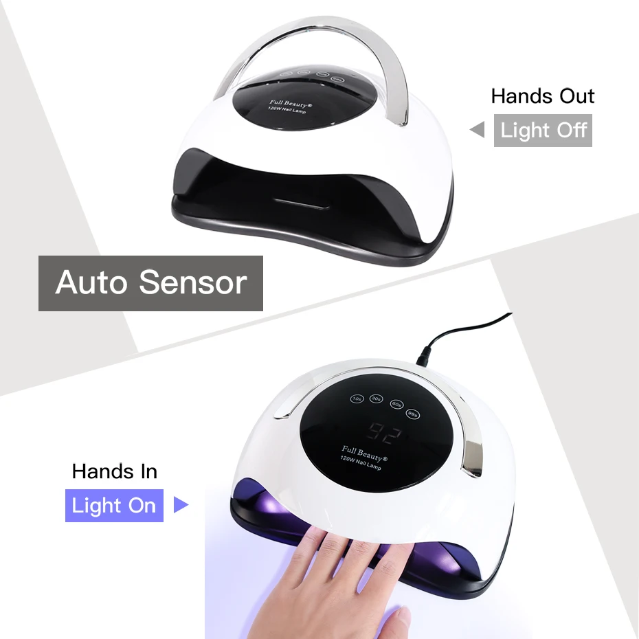 Высокая мощность УФ лампа Led Сушилка для ногтей 72 Вт сенсорный солнечный свет