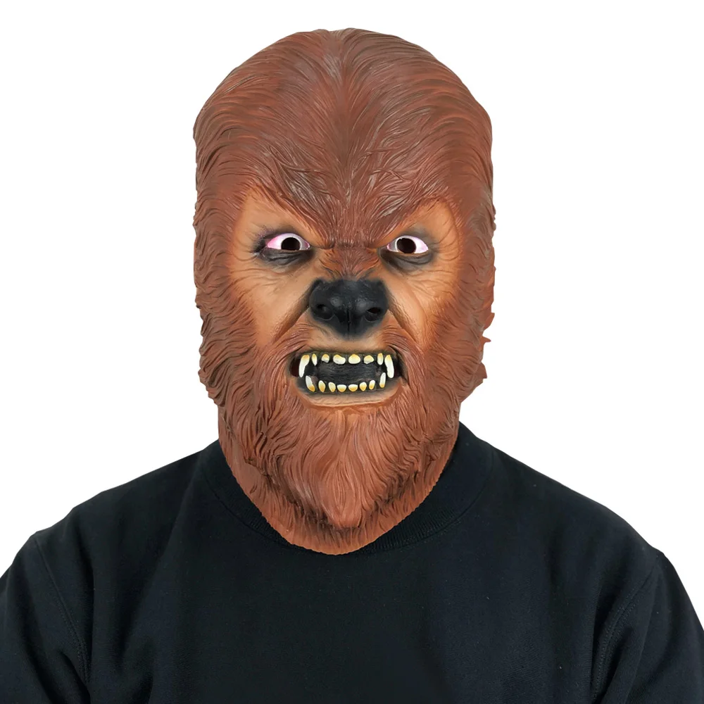 Chewbacca mask Chewbacca Mask Star War Cosplay Animal Orangutan Latex Masks Helmet Halloween Carnival Party Props - Цвет: Chewbacca mask