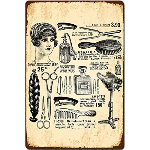 

Original Retro Design Tin Metal Signs Wall Art | Thick Tinplate Print Poster Wall Decoration for Barber Shop