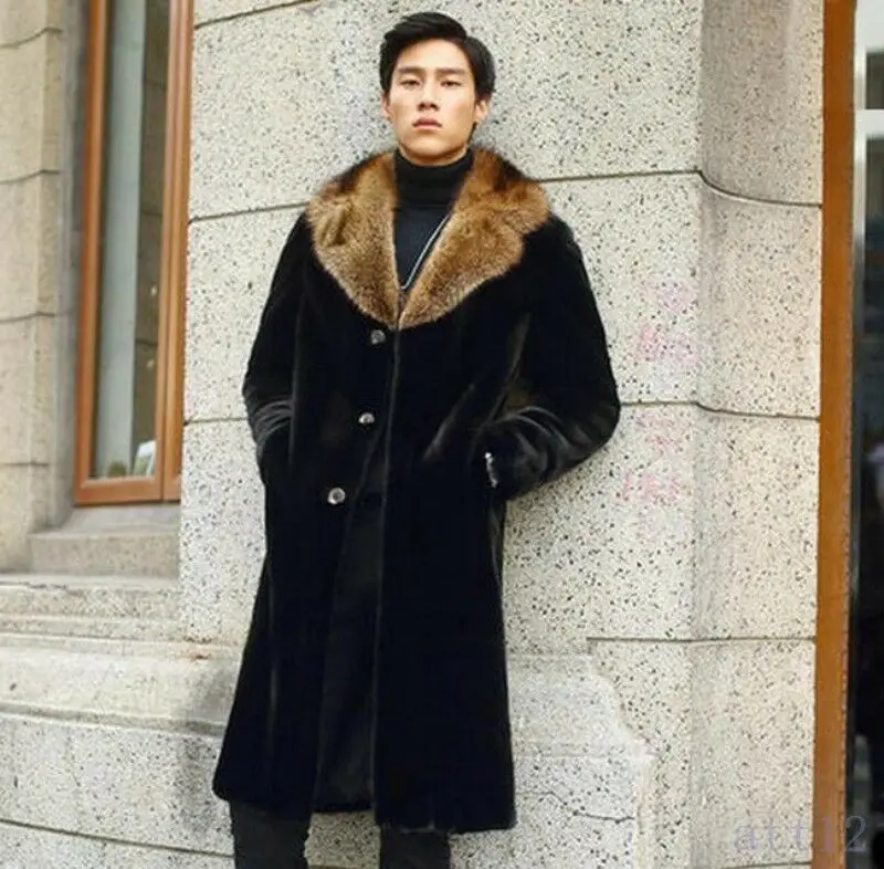 

Autumn and Winter Men's Jacket Mid-length Warm Fur Collar Fashion Coat Coat Parka High Quality Best-selling Men's Top