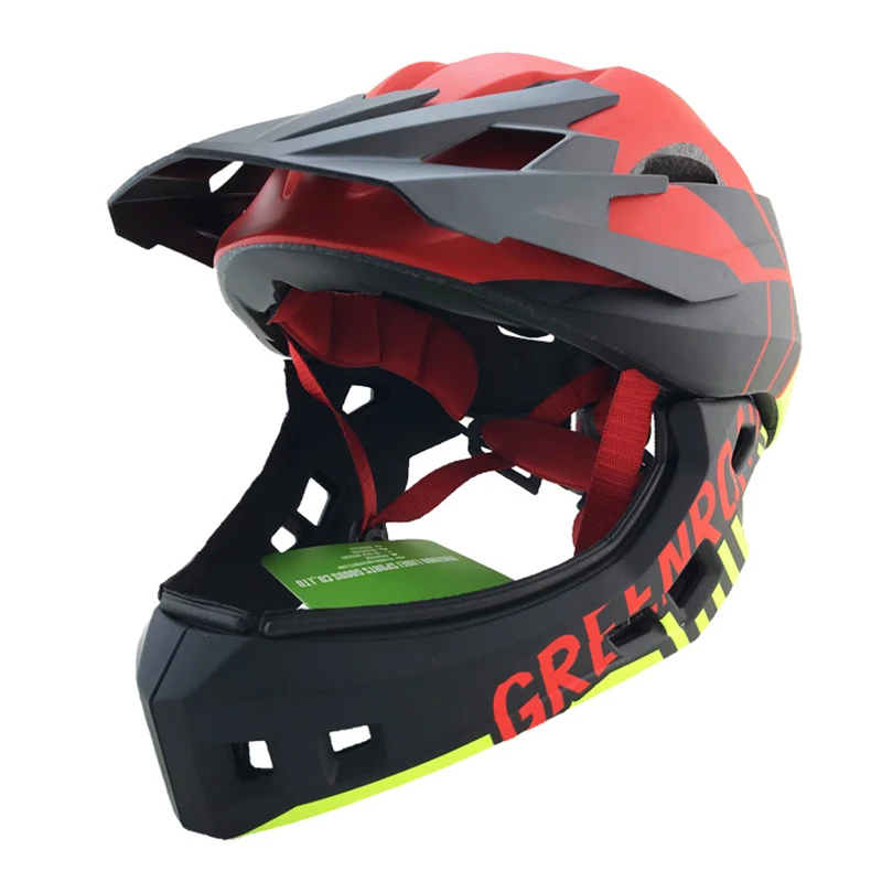 Детский велосипедный шлем Fullface бездорожье DH горный mtb дорожный Мужской козырек