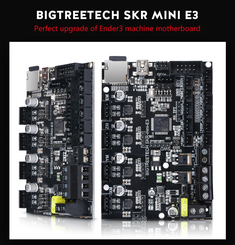 BIGTREETECH SKR MINI E3 материнская плата и TFT24 V1.1 панель сенсорный экран комплект для Ender 3 3d принтер плата SKR V1.3 PRO TMC2209 UART