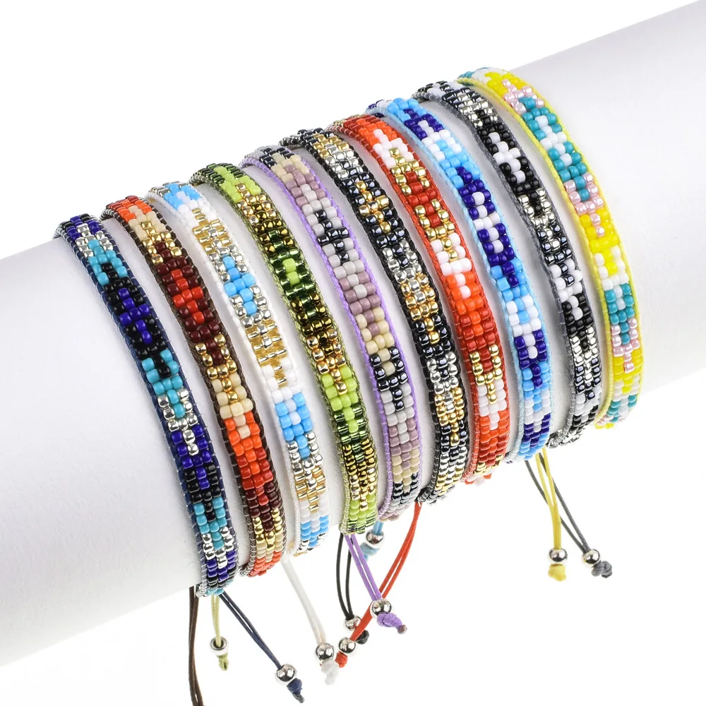 

Adjustable Multi Color Crystal Beads Holidau Beach Bracelets