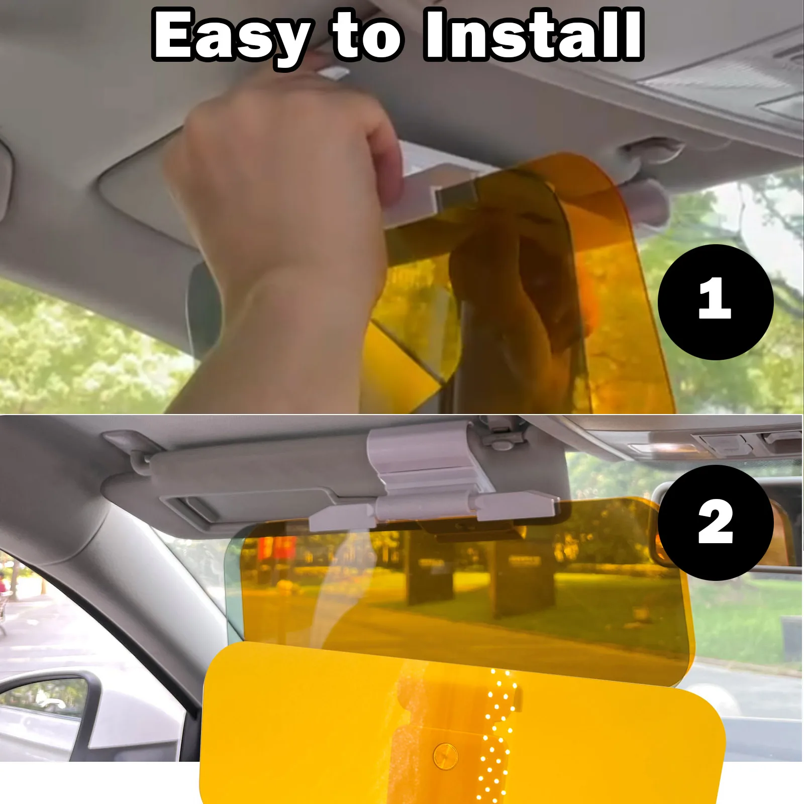 Универсальный автомобильный солнцезащитный козырек поляризованный Прозрачный