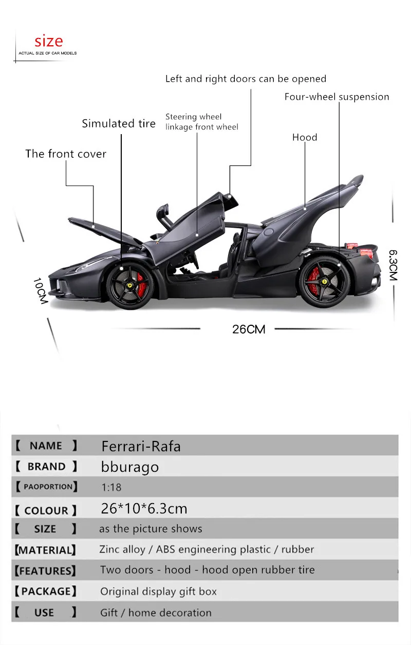 Bburago 1:18 Ferrari 488 GTB модель автомобиля из сплава Модель автомобиля Моделирование Украшение автомобиля коллекция Подарочная игрушка Литье под давлением модель игрушка для мальчиков