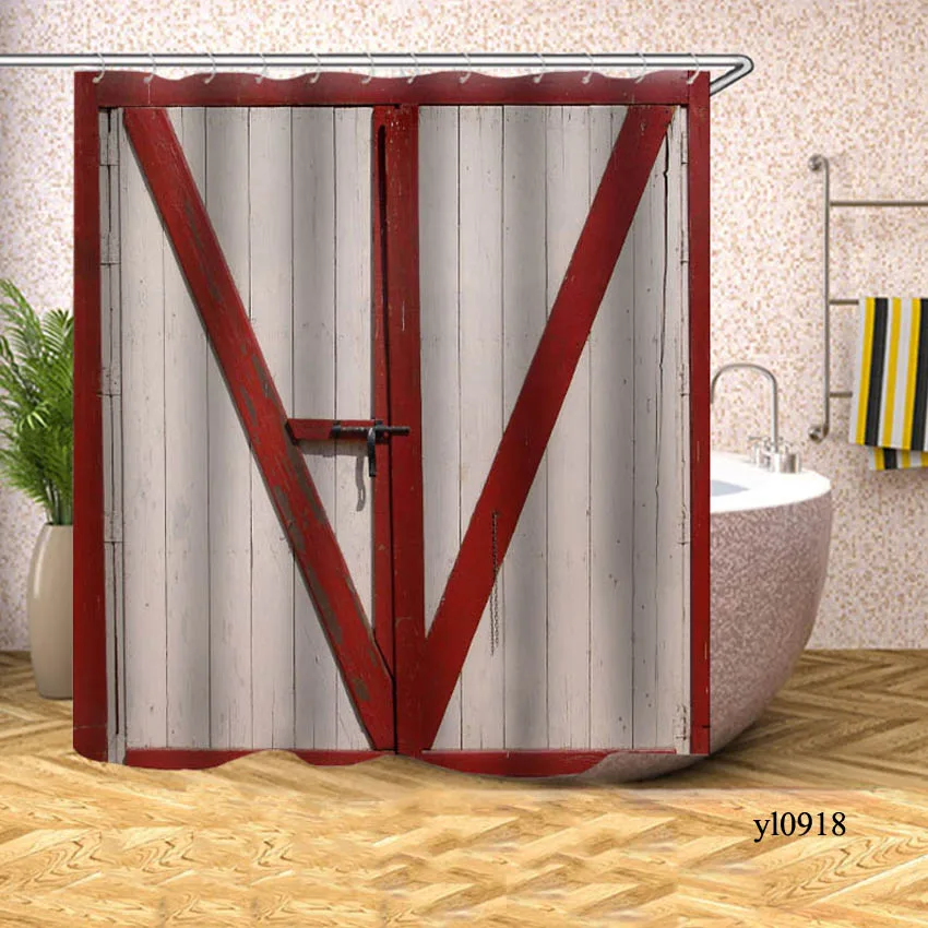 Pattern 19 3D занавеска для душа в ванную, Деревянный Рисунок кирпича, водонепроницаемая занавеска для ванной, занавеска для ванны, крышка для купания, большой широкий 12 крючков - Цвет: Pattern 19
