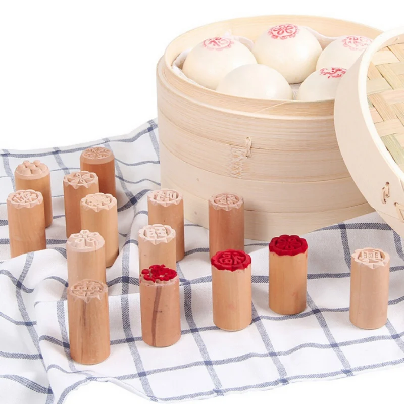 

CXD-Traditional Chinese Moon Cake Mold Wood Dessert Seal Stamp DIY Pastry Cake Cookie Molds