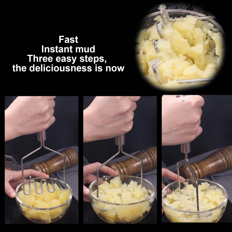 Ручная измельчитель риса удобная ручка из нержавеющей стали для измельчения яиц
