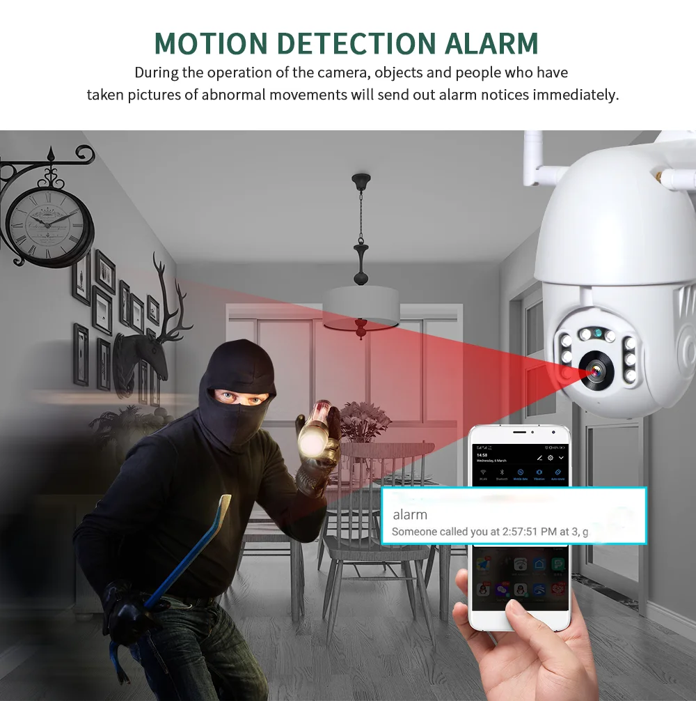 

4x Digital Zoom H.265x 1080p Ptz Ip Camera Outdoor Speed Dome Cctv Security Cameras Wifi Exterior Ir Home Surveilance