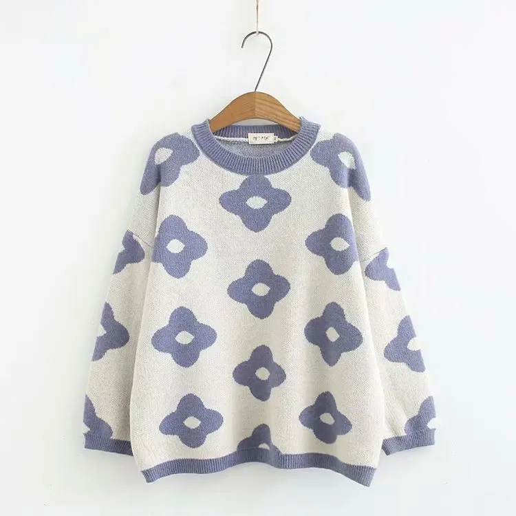 Plus Size Casual Essential Sweaters 2019 Autumn Women Fashion Loose Long Sleeve Angola Knitting Pullovers K73-102 | Женская одежда