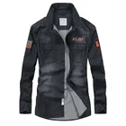 Джинсовая рубашка мужская с длинным рукавом, Повседневная футболка из 100% хлопка, свободного покроя, размера плюс M-3XL, весна-осень, Прямая поставка