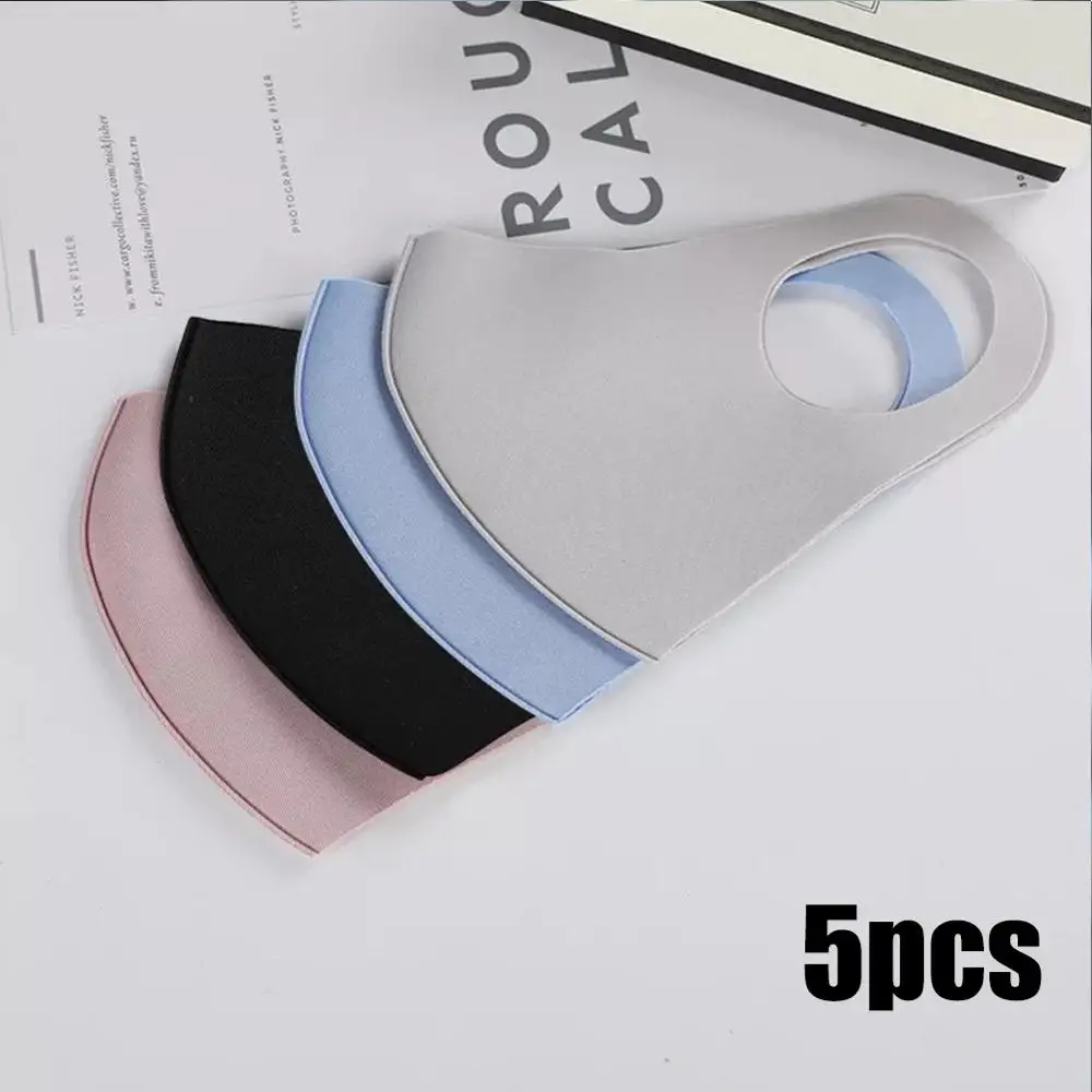 5 шт. PM2.5 моющиеся маска для полости рта полосами красивые хлопковые дымка