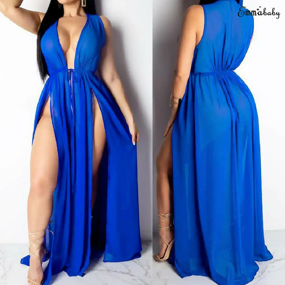 Популярные черные длинные платья бикини размера плюс XXL летние пляжные Бохо с