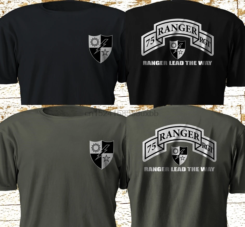 Новинка 75th Ranger Regi Мужская футболка армейский Рейнджерс США спецназ S-3XL 2019 модная