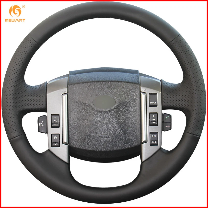 MEWANT для Land Rover Discovery 3 2004 2005 2006 2007 2008 2009 Black Gunuine кожаный чехол рулевого колеса