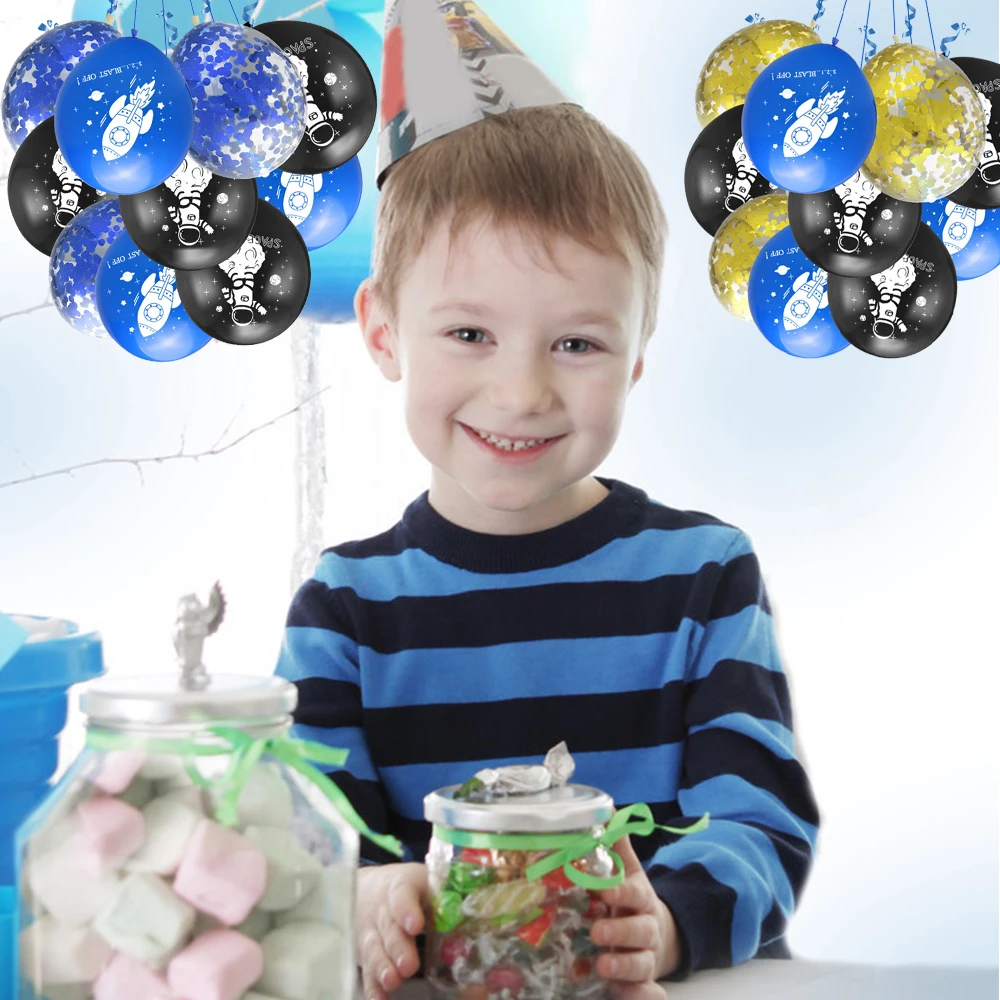 10 шт. 12 дюймов День рождения Космос астронавт ракета конфетти блесток набор