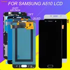 Дисплей Catteny для Samsung Galaxy A510, A510F A510M, сенсорный экран, дигитайзер в сборе, A5 2016, ЖК-дисплей, бесплатная доставка