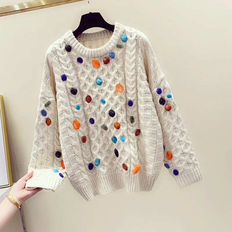 Свитер женский вязаный оверсайз Осень-зима 2020 | Женская одежда