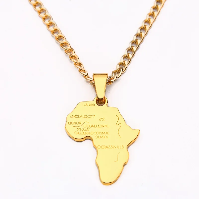 2021 Европейская и американская вода ювелирные изделия карта Африки ожерелье река
