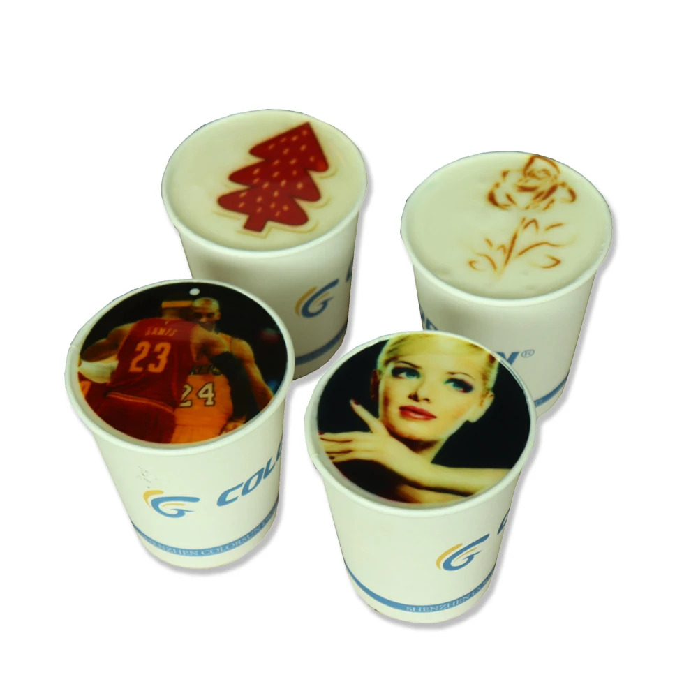 Автоматическая печатная машина Colorsun с 4 чашками съедобный принтер для кофе