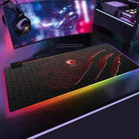 2021 new design msi mouse pad led rgb big size xxl gamer anti slip rubber pad play mats gaming for keyboard laptop computer mat