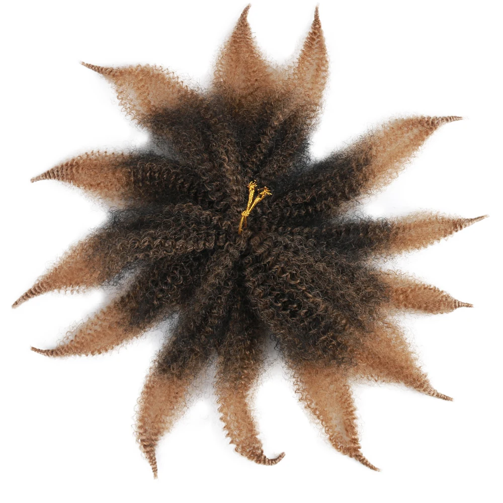 8 дюймов мягкие афро кудрявые натуральные плетеные удлинители Marley для косичек