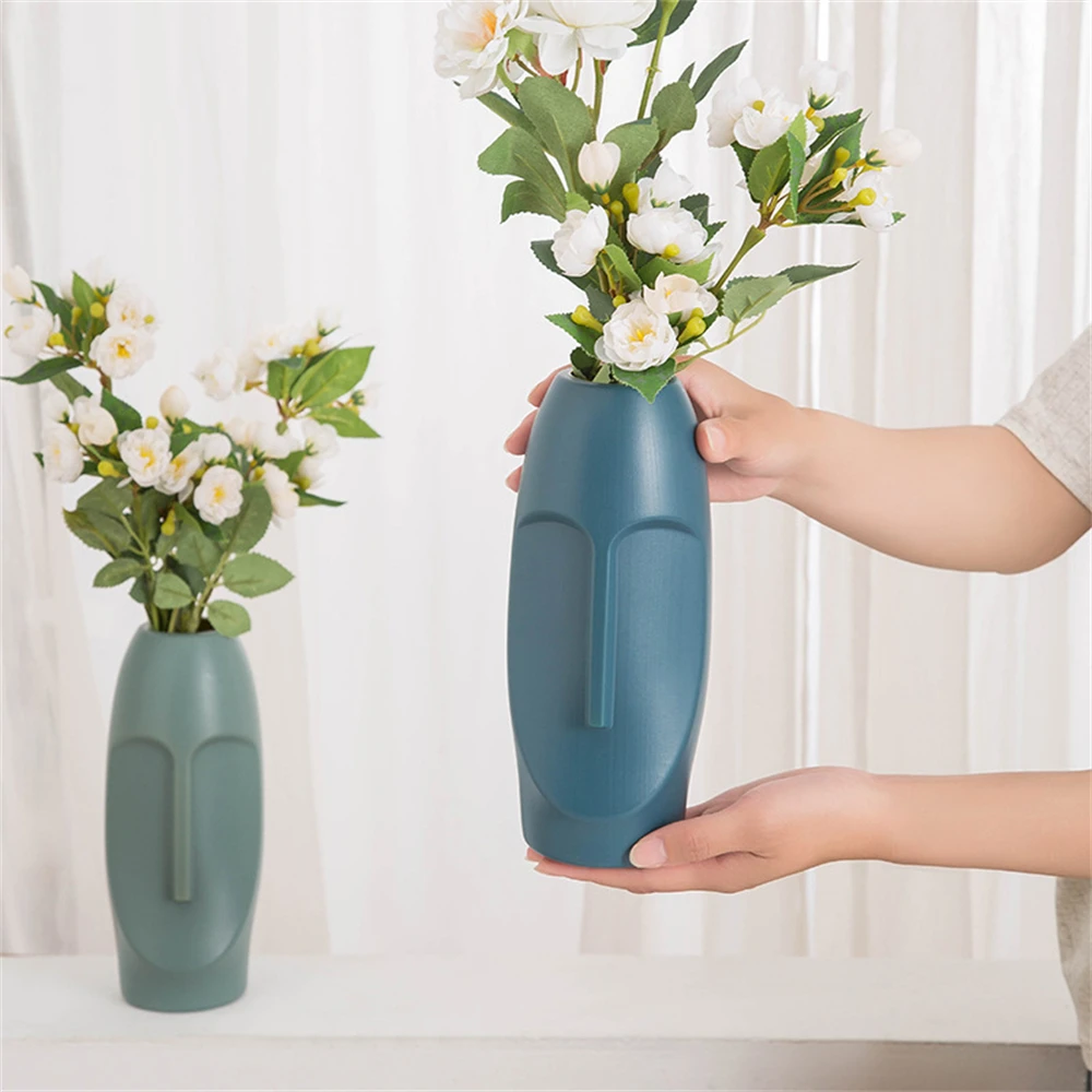 

European Creative Fase Vase Decoration Home Decor Living Room Plastic Vase Unbroken Wedding Hydroponic Flower Arrangement