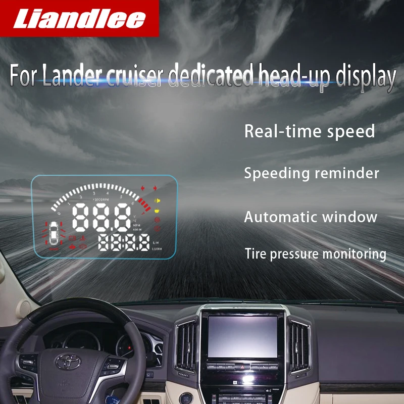 Liandlee для Toyota Land cruiser~ безопасный экран для вождения полнофункциональный OBD Автомобильный HUD Дисплей проектор лобовое стекло