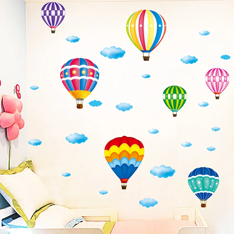 [SHIJUEHEZI] Красочные воздушные шары настенные наклейки DIY Мультяшные на стену в виде